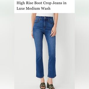 Ann Taylor high rise boot cut jeans